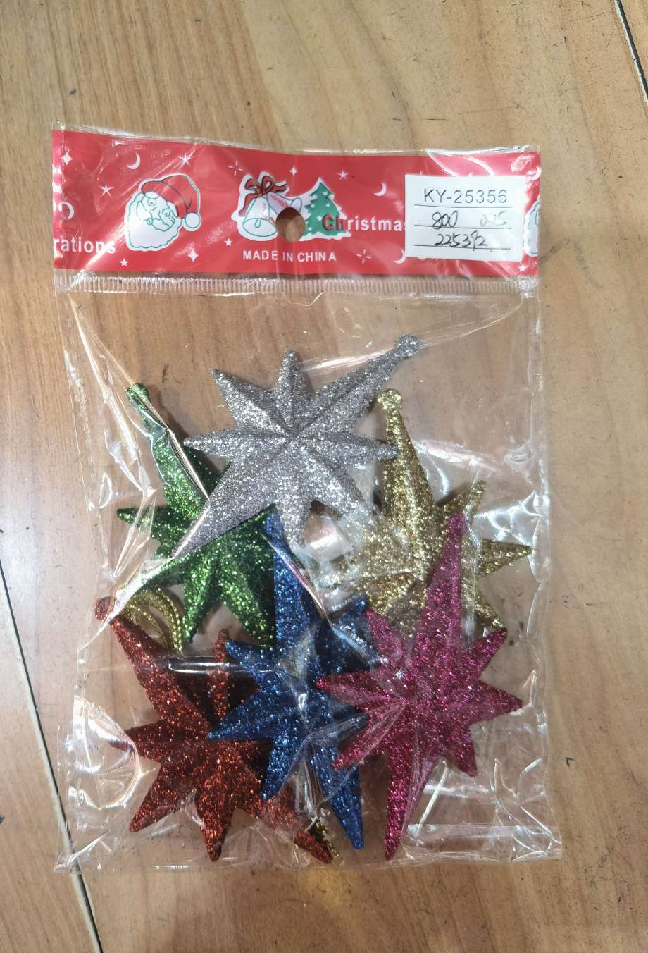 圣诞用品 装饰品 6色八角星