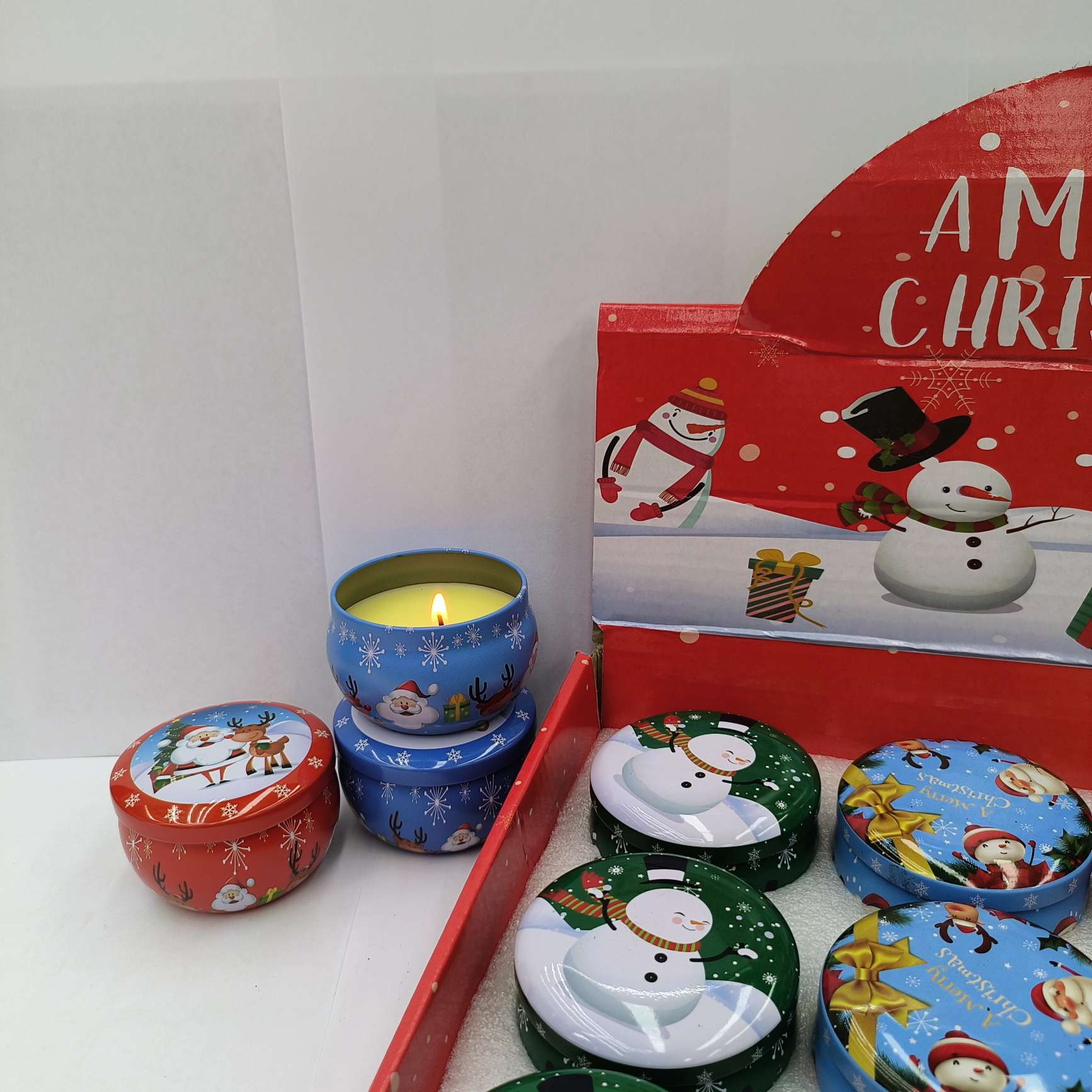 办公文化氛围布置用品香薰蜡烛生日派对果冻蜡烛香薰蜡烛装饰用品创意蜡烛铁罐蜡，圣诞蜡烛，节日氛围蜡烛，铁罐蜡烛，圣诞节日蜡详情图7