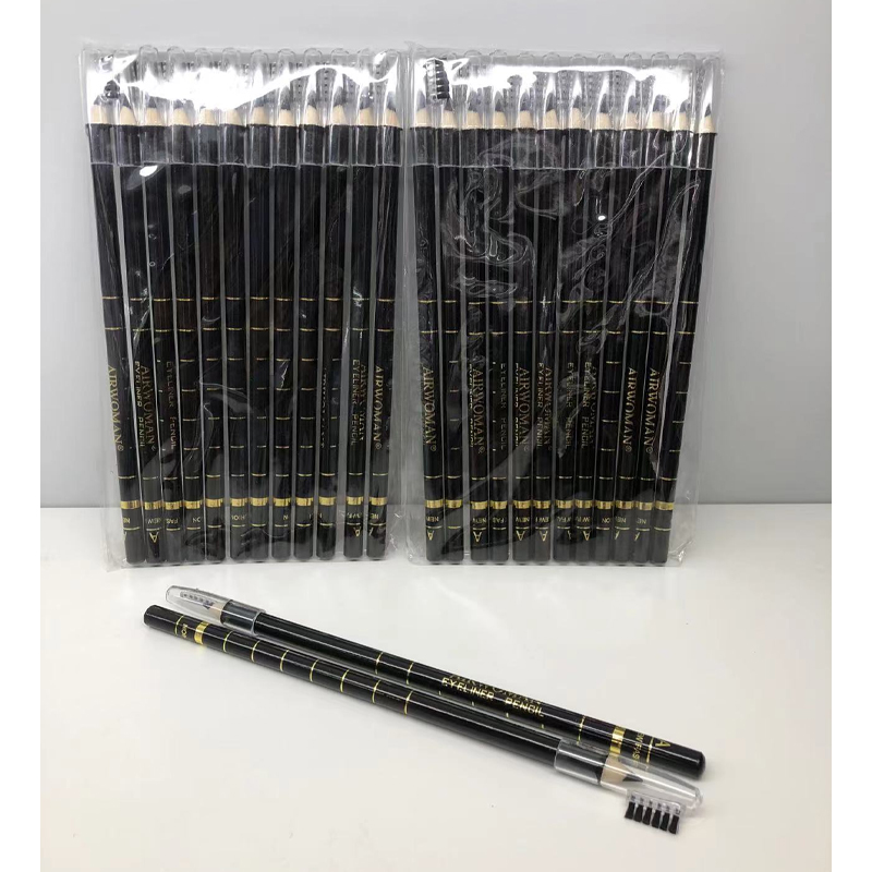 带卷笔刀亨丝木质眉笔野生眉根根分明持久防水防汗不易晕染化妆师专用