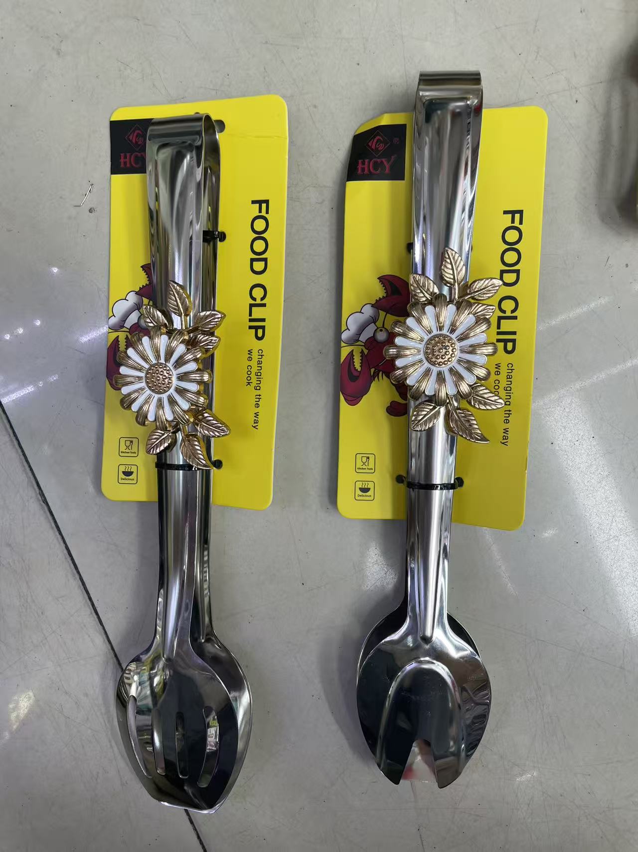 厨房硅胶食物夹多功能夹子耐热夹取夹菜厨房用品耐用烘焙夹子夹菜夹子不粘手·