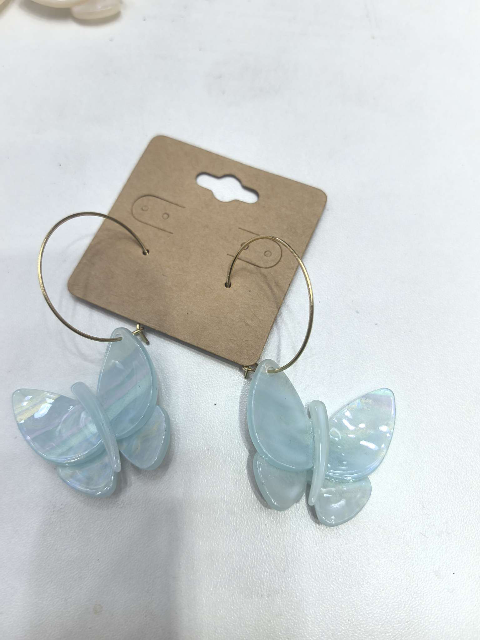 Fashionable butterfly-shaped sheet metal earrings, simple and elegant earrings, Korean-style versatile earrings for women, trendy accessories detail image 6