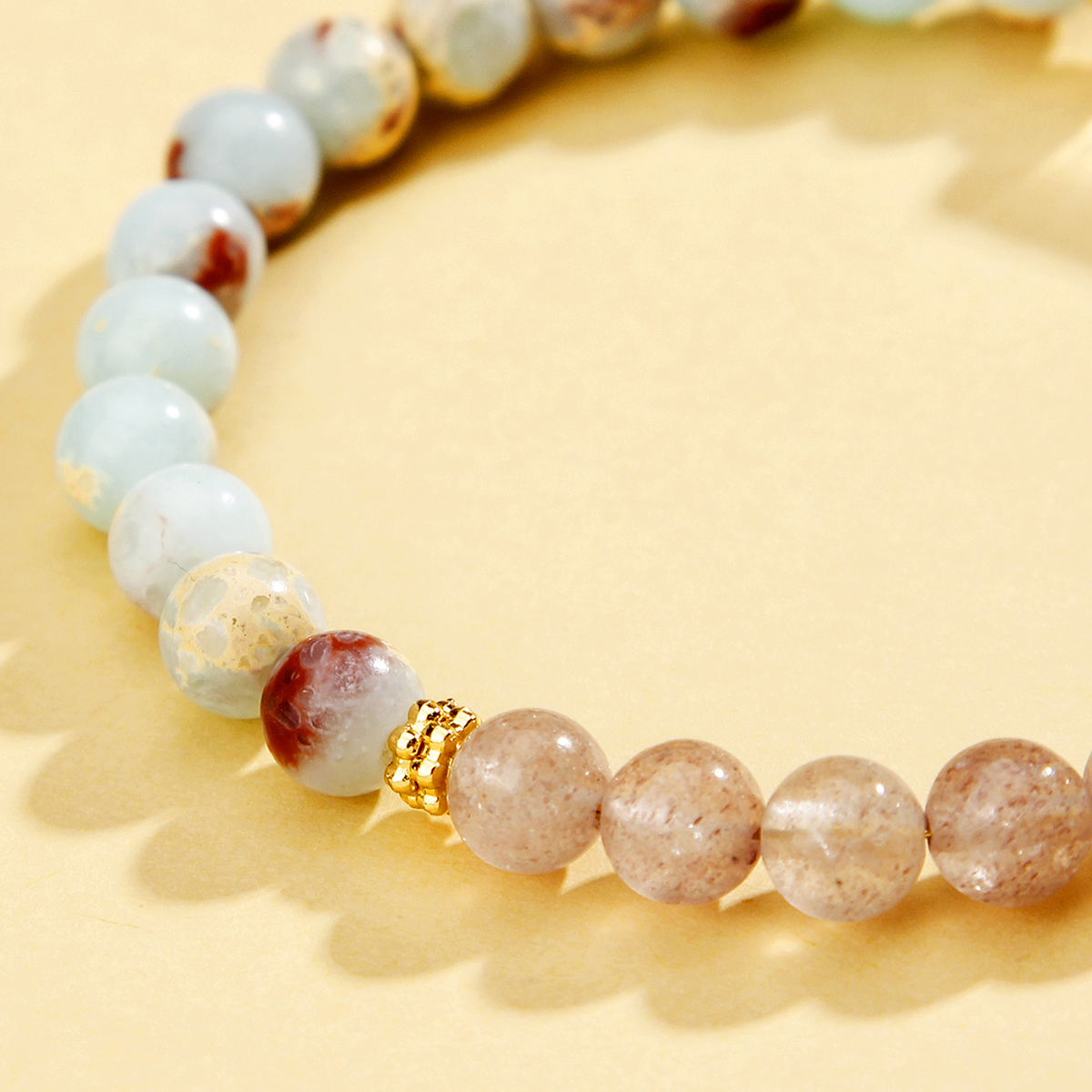 天然草莓晶寿山石手串国潮中式简约手串细节图