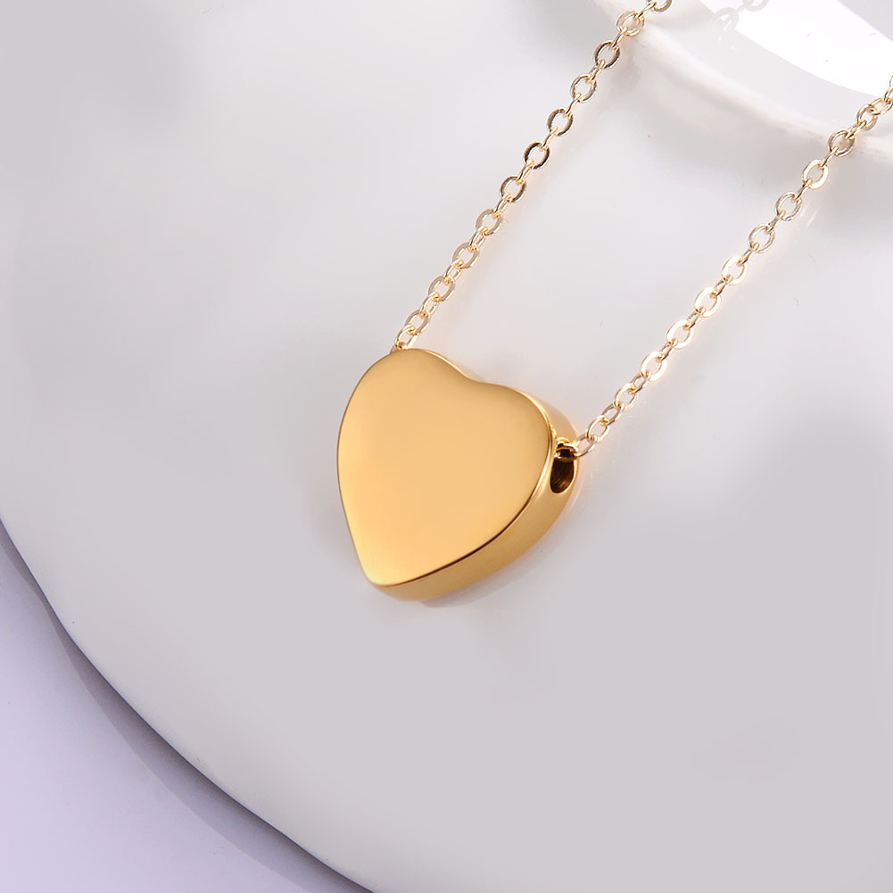 Cross-border best-selling stainless steel heart-shaped pendant, openable commemorative ash pendant perfume bottle necklace details Picture