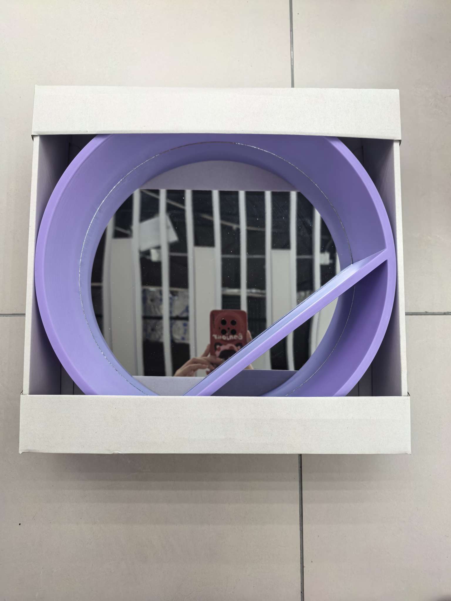 彩色多巴胺色系装饰镜置物架塑料工艺