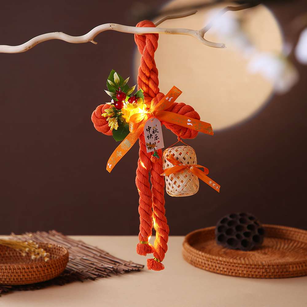 Mid-Autumn Festival Chinese knot pendants, office cultural festival supplies, Chinese red money bags, festive decorations, Chinese knots, Chinese knot pendants, Chinese red festival supplies, festive Chinese red Chinese knot pendants, Chinese knot festival supplies, festive detail image 5