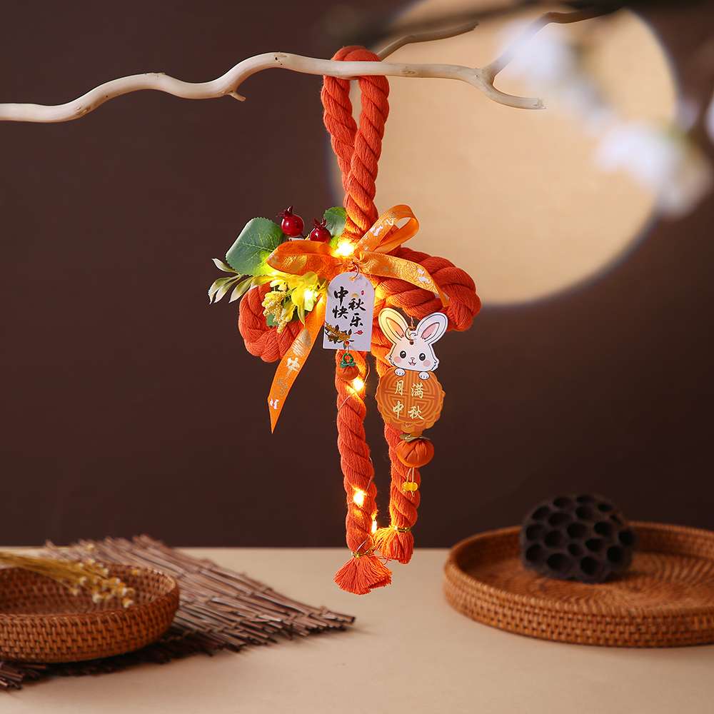 Mid-Autumn Festival Chinese knot pendants, office cultural festival supplies, Chinese red money bags, festive decorations, Chinese knots, Chinese knot pendants, Chinese red festival supplies, festive Chinese red Chinese knot pendants, Chinese knot festival supplies, festive detail image 2