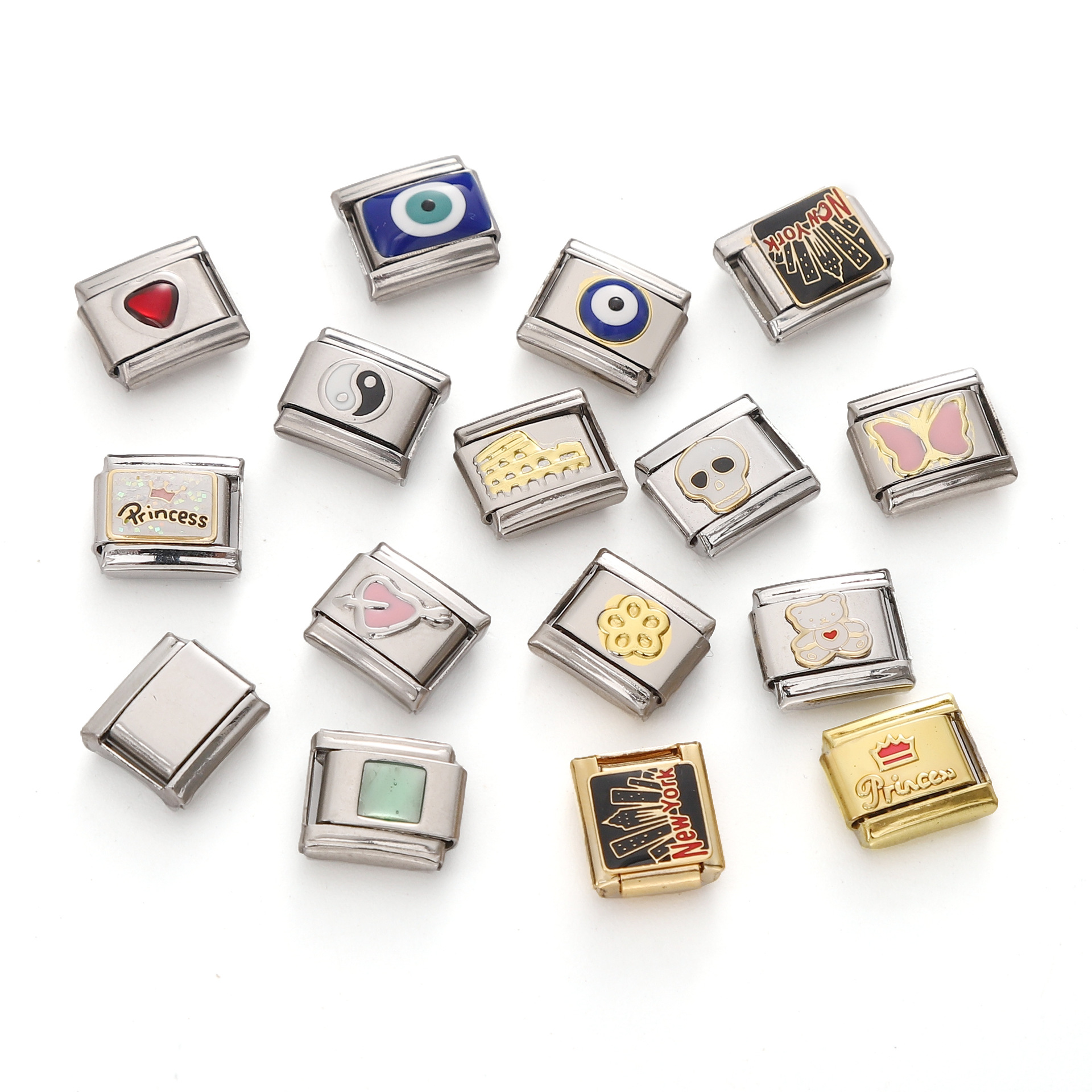 2025新品潮流不锈钢弹簧手镯模块手链diy配件