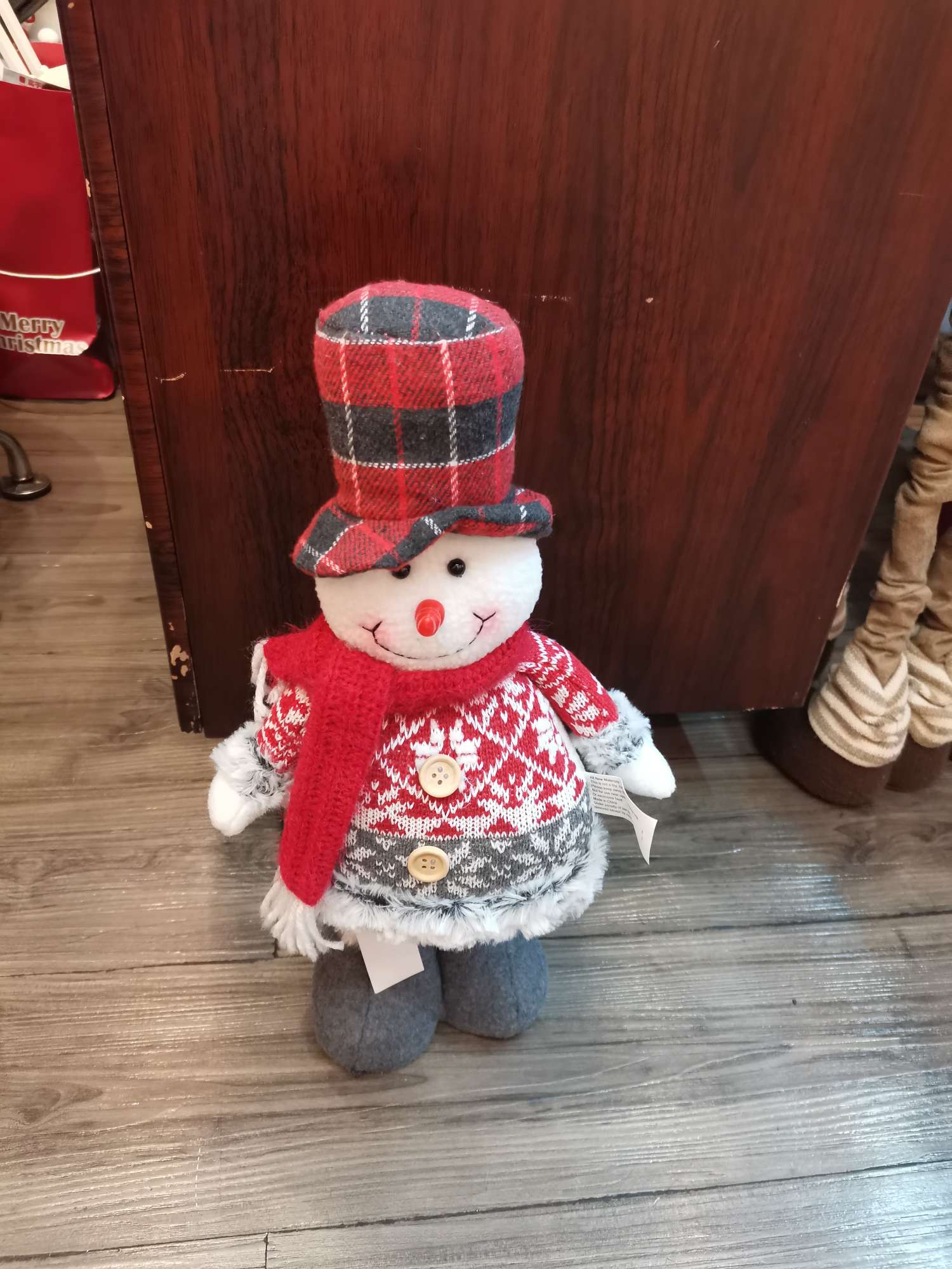 044雪人 老人 麋鹿站姿伸缩款  圣诞装饰工艺品详情图3