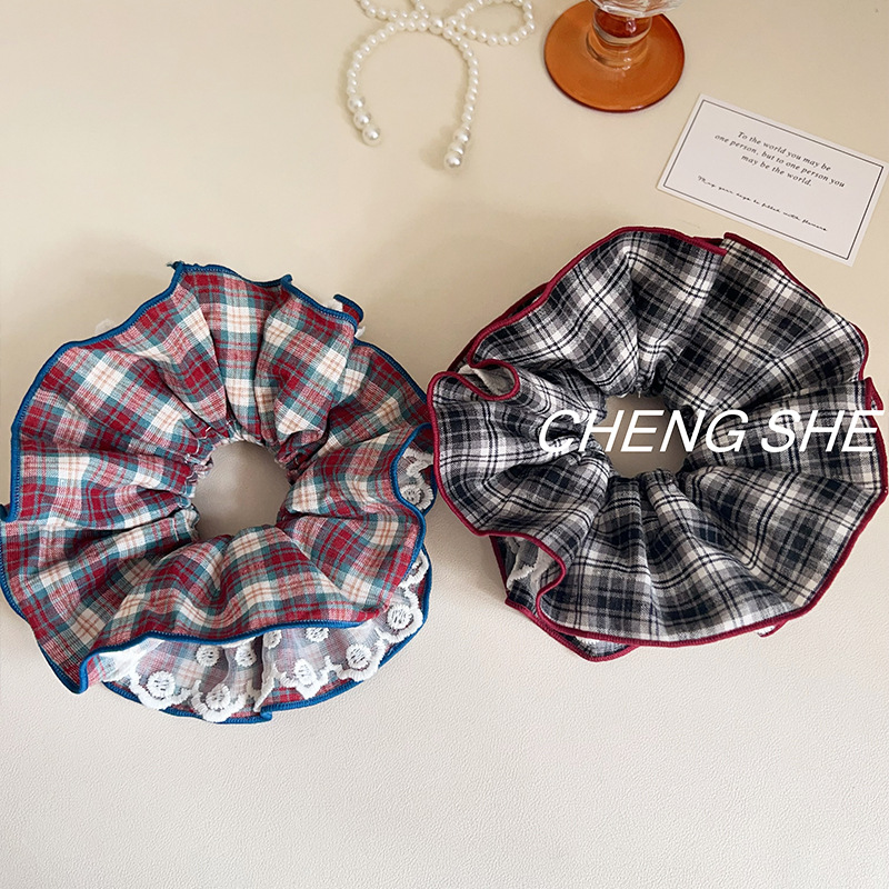 饰品发圈大肠发圈头绳大肠圈头饰发饰简约百搭学生韩版潮流发束小蛮腰发圈黑白四叶花发圈大肠发圈大肠圈