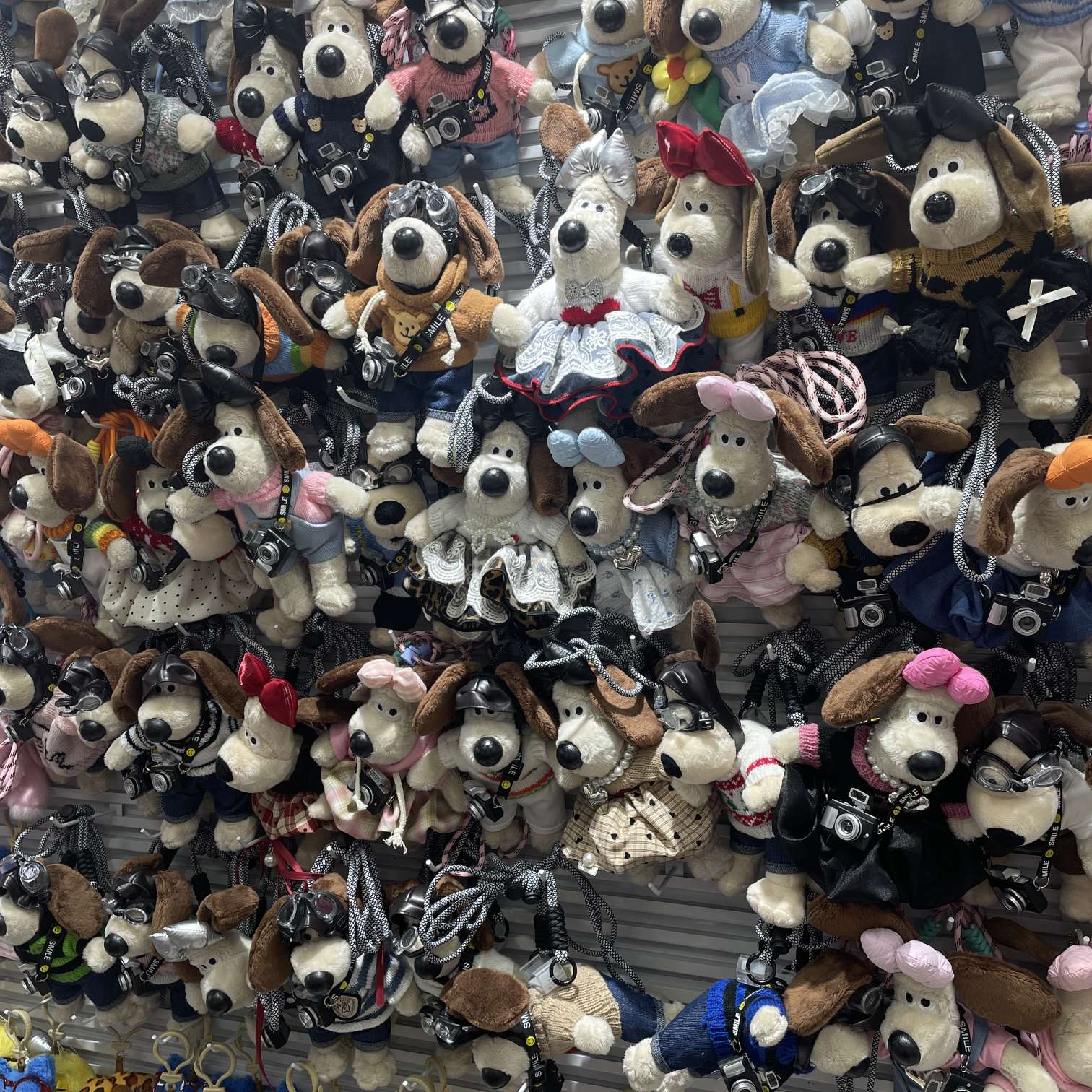 可爱掌门狗手机背夹挂绳斜挎小狗公仔卡通链条斜跨毛绒娃娃挂件 2025新款潮玩