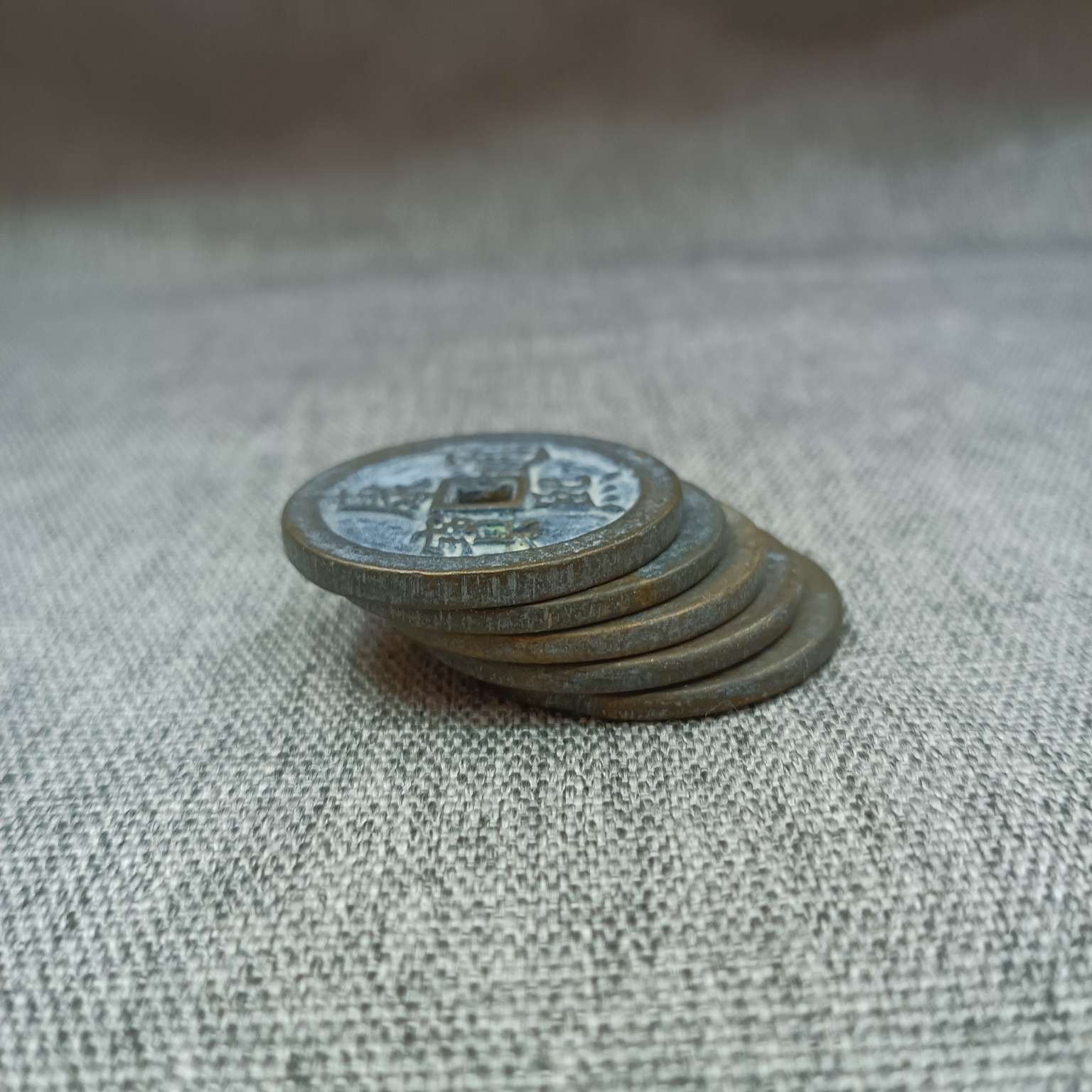 Zhonggong Craft Antique copper Coin Five Emperors Coin 3.2cm thickened copper coin detail image 9