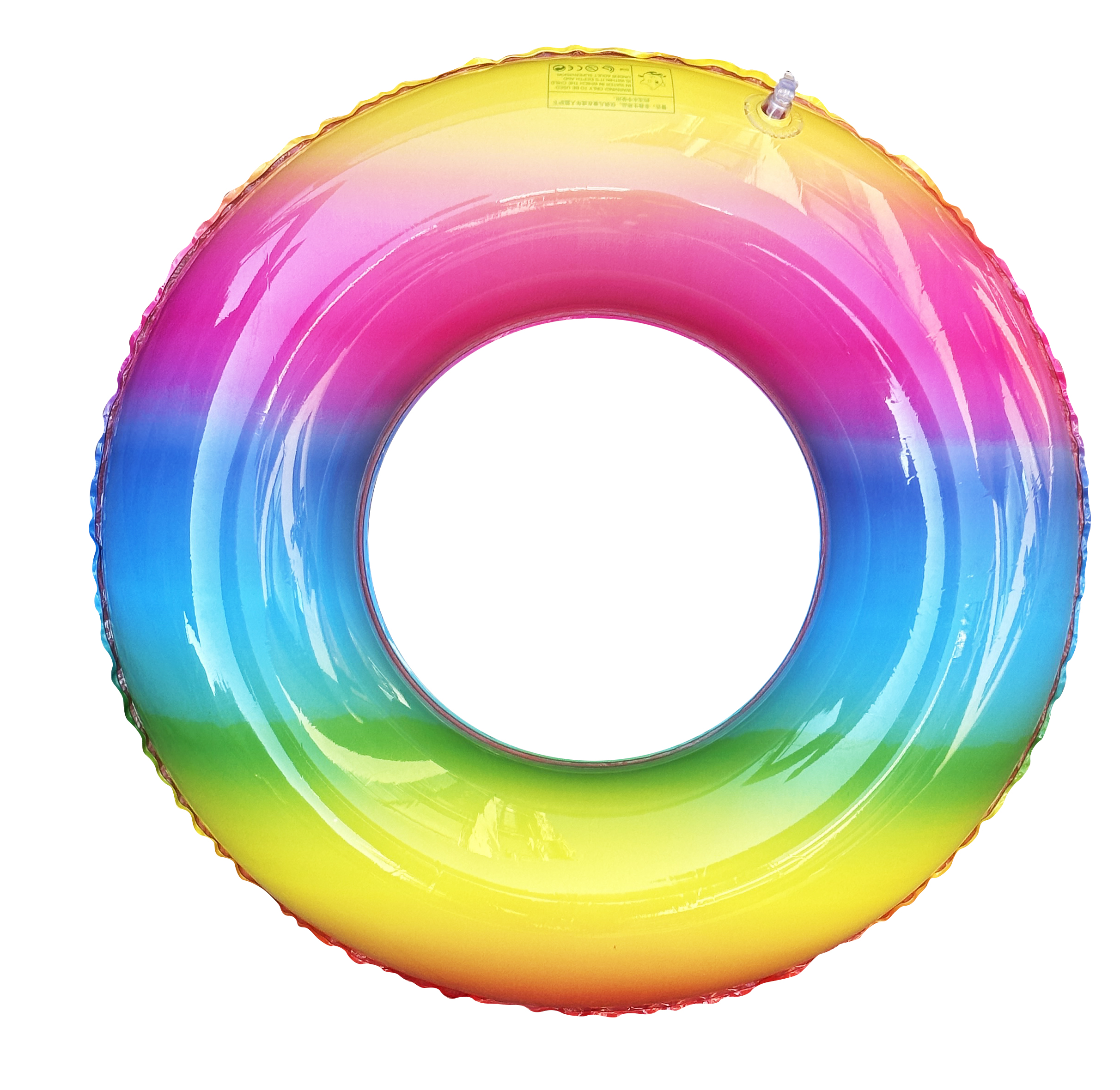 厂家批发新款彩虹泳圈彩虹救生圈普通游泳圈儿童腋下圈