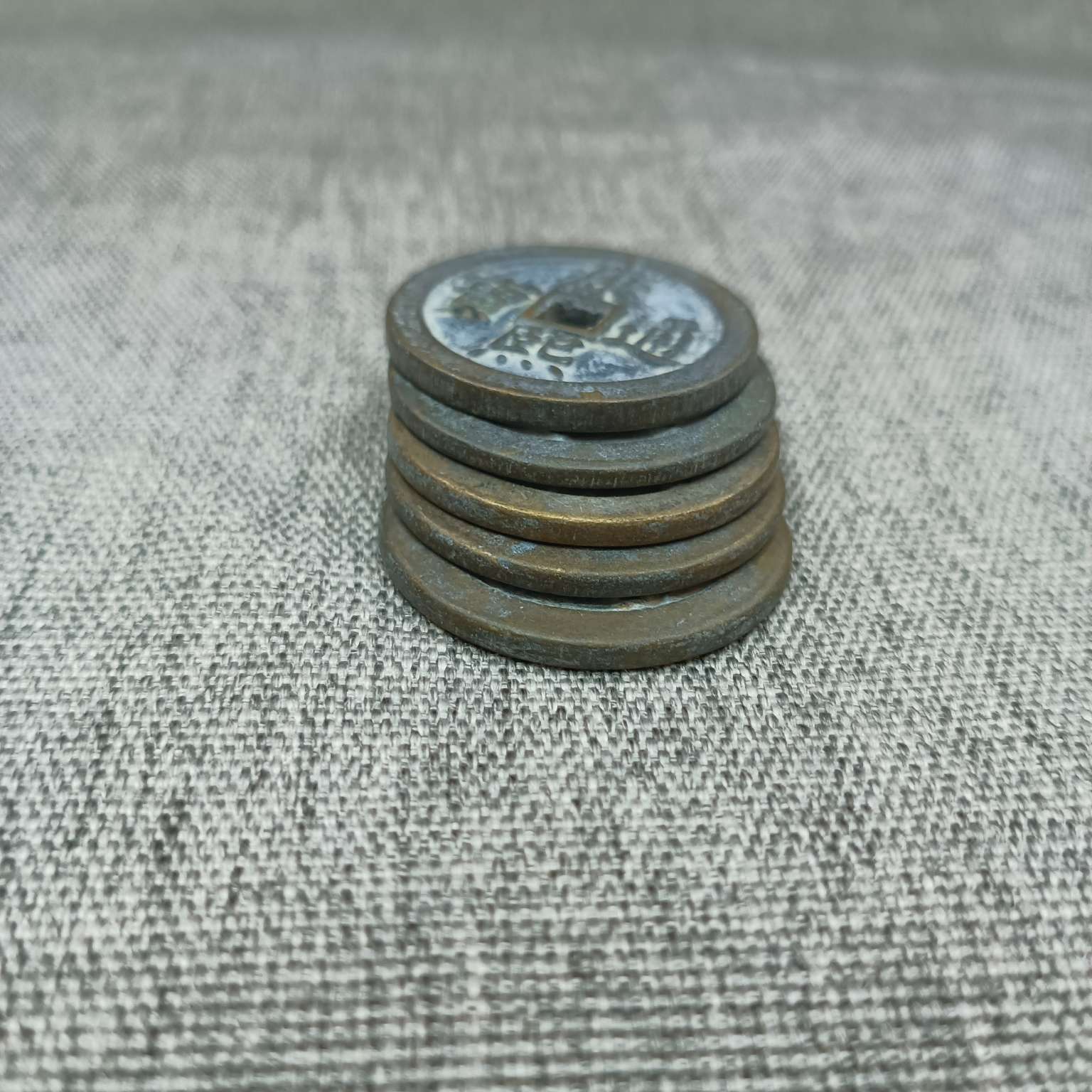Zhonggong Craft Antique copper Coin Five Emperors Coin 3.2cm thickened copper coin detail image 8