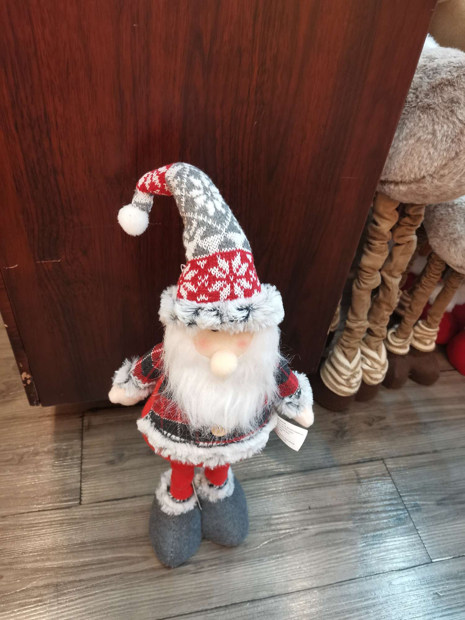 044雪人 老人 麋鹿站姿伸缩款  圣诞装饰工艺品细节图