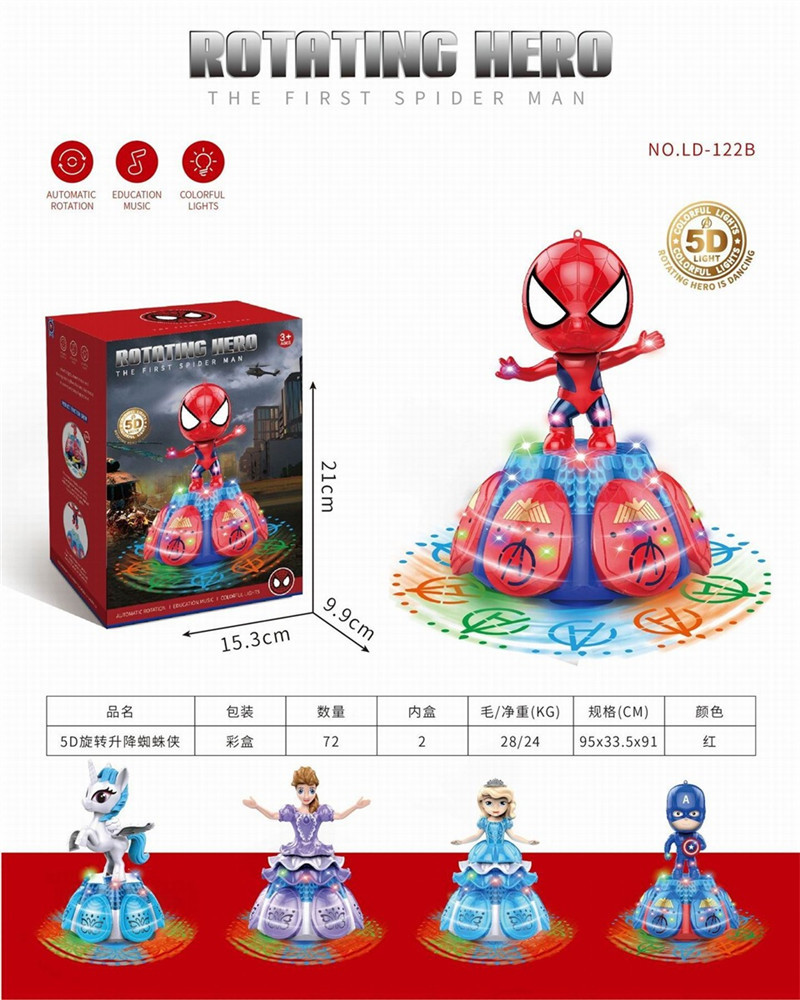 TC64912 Electric 5D Rotating Lifting Spider Length (Red) Item Picture