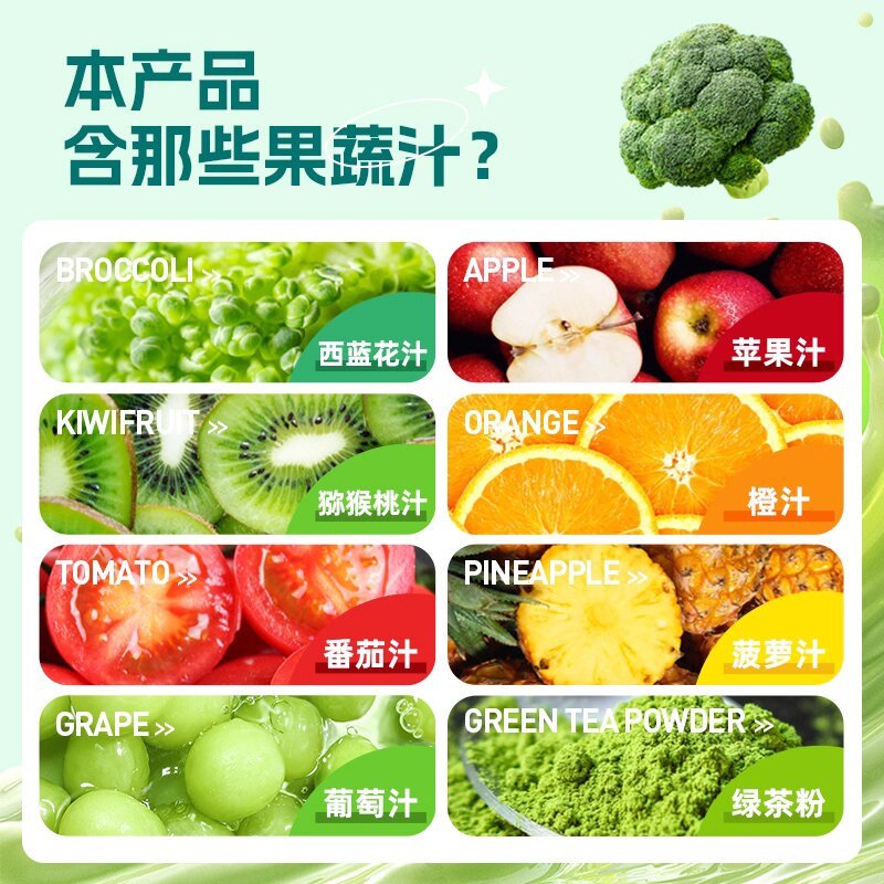 Wholesale free shipping of Thai imported snack foods, fruit juices, snacks, Thai Bao, Thai Bao broccoli complex fruit and vegetable beverage 1L Specification image