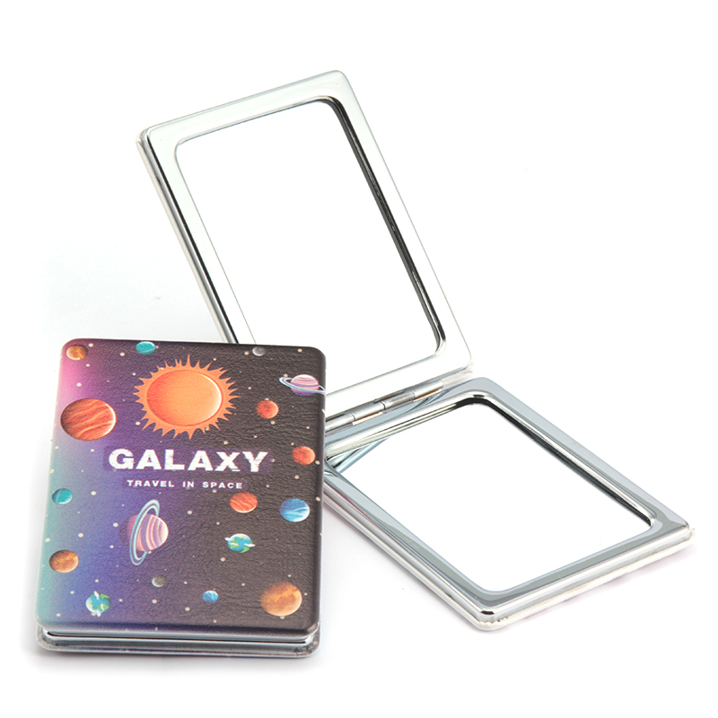 镜子/镜梳/LED化妆镜/防碎镜子/折叠多面镜白底实物图