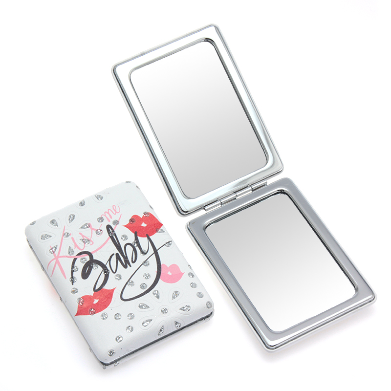 镜子/镜梳/LED化妆镜/防碎镜子/折叠多面镜白底实物图