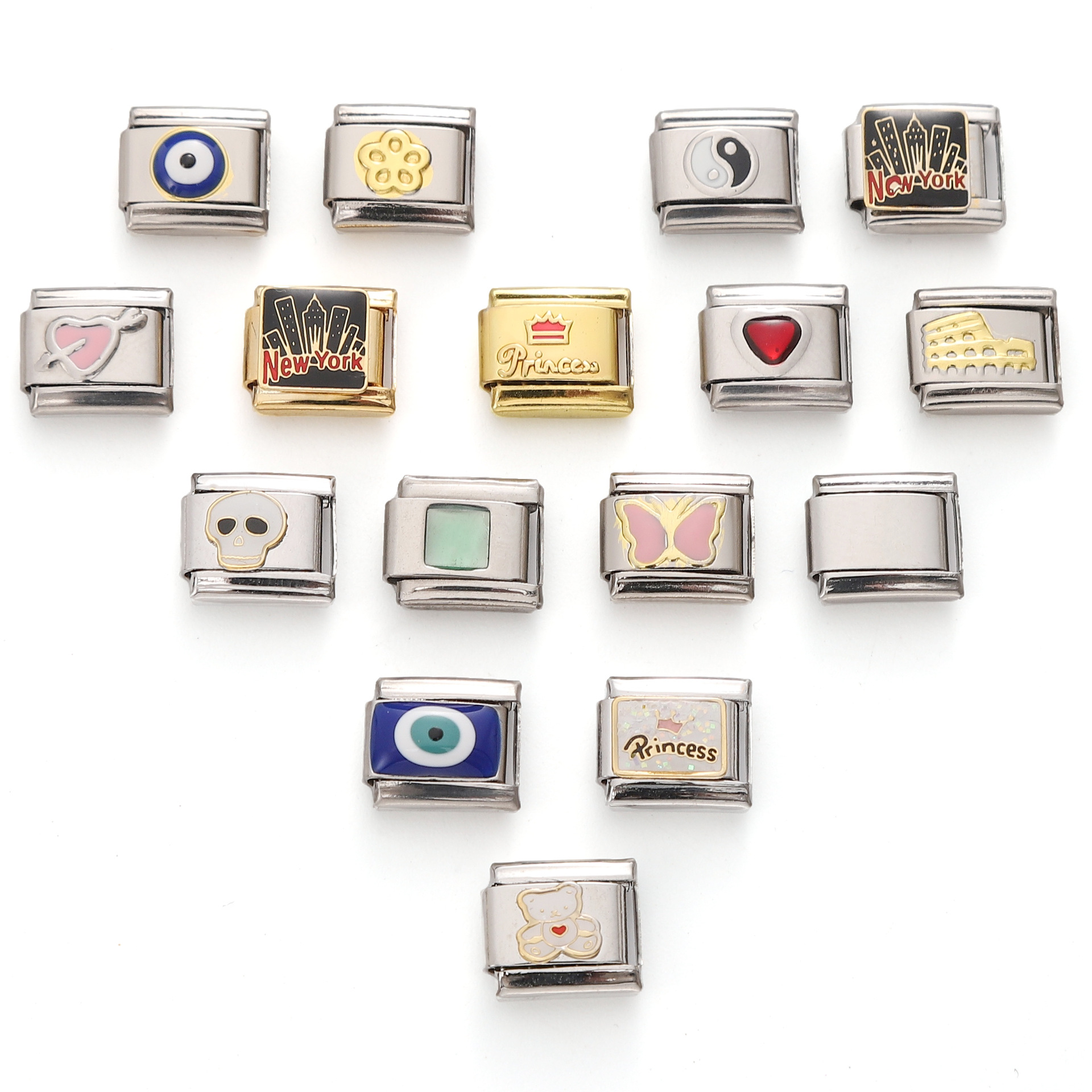 2025新品潮流不锈钢弹簧手镯模块手链滴油diy配件