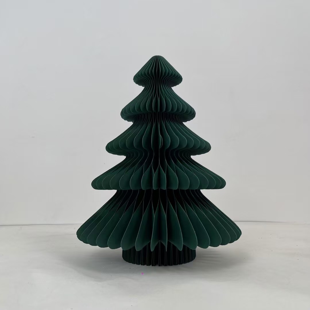 Folding honeycomb paper art Christmas tree 🎄 shopping mall display window festive atmosphere decoration Specification image