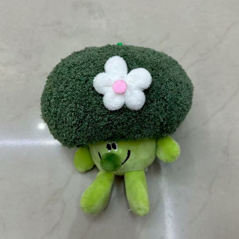 拟人西兰花蔬菜毛绒玩具创意玩偶卡通周边挂件毛绒公仔挂件钥匙扣布偶挂件可爱装饰礼物夹娃娃机厂家直销详情7