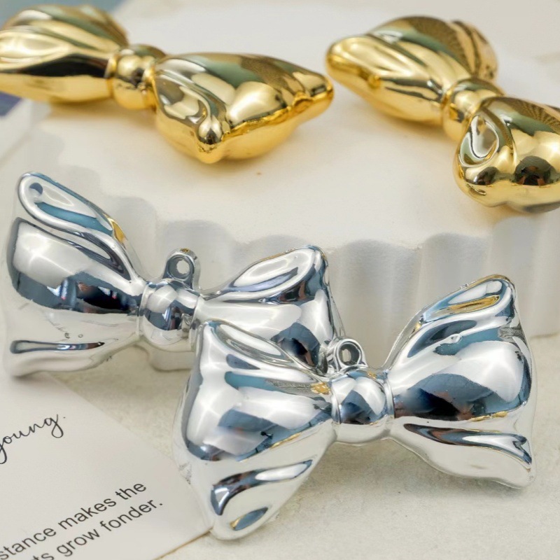 服装辅料金属大蝴蝶结吊孔亚克力领结diy手链材料饰品配件挂件