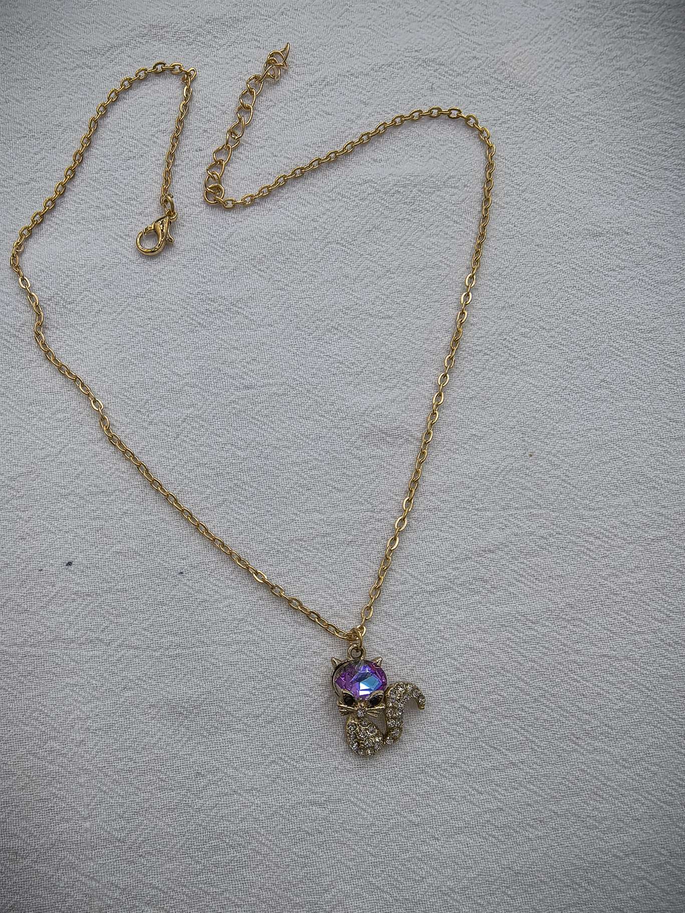 小狐狸项链，轻奢小众高级感精致项链，甜美风毛衣链项链