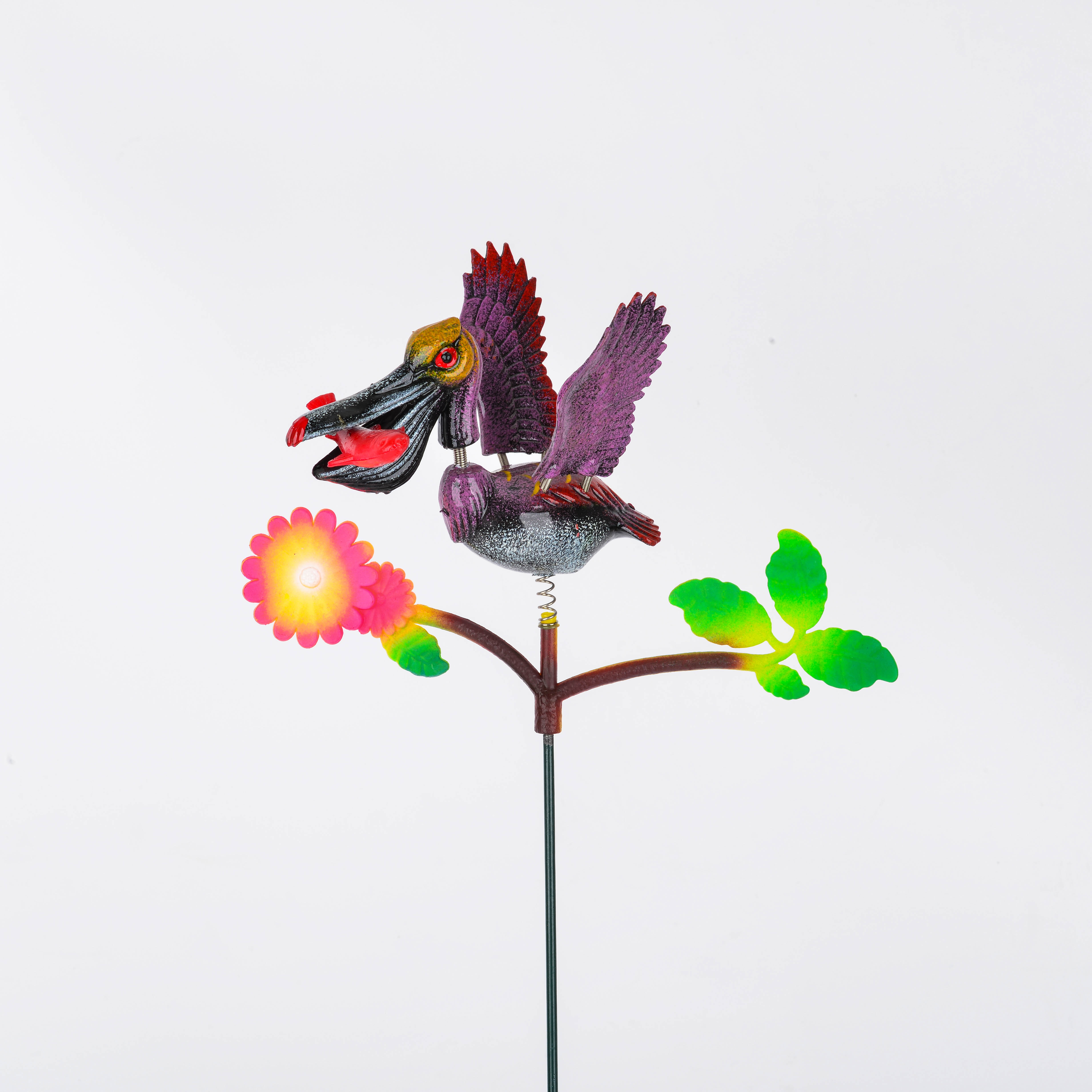 New outdoor branch flower fish pelican garden plug-in garden flower bed decorative handicrafts Item Picture