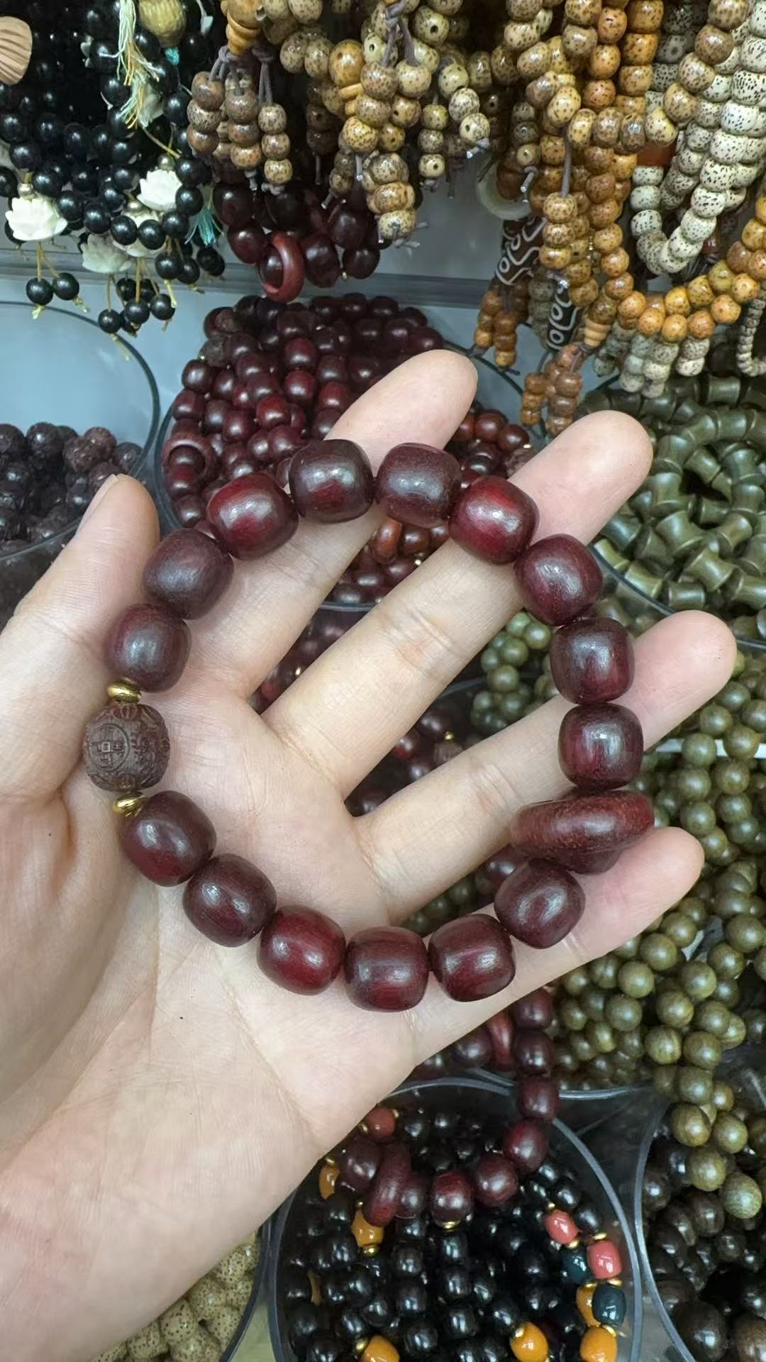 血檀老型跑环手串 