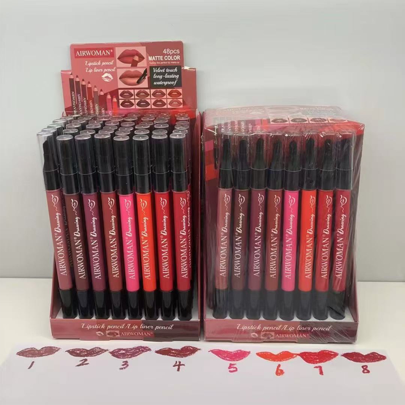 跨境专供AIRWOMAN唇线笔8色外贸批发彩妆口红笔