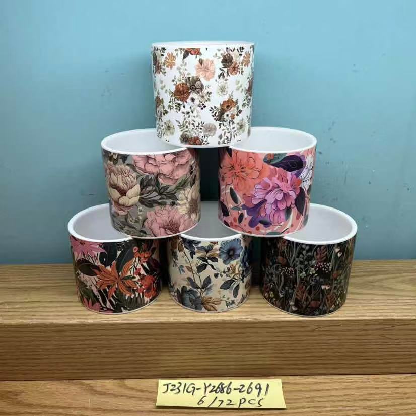 博凯工艺陶瓷花瓶陶瓷花瓶工艺品六色混