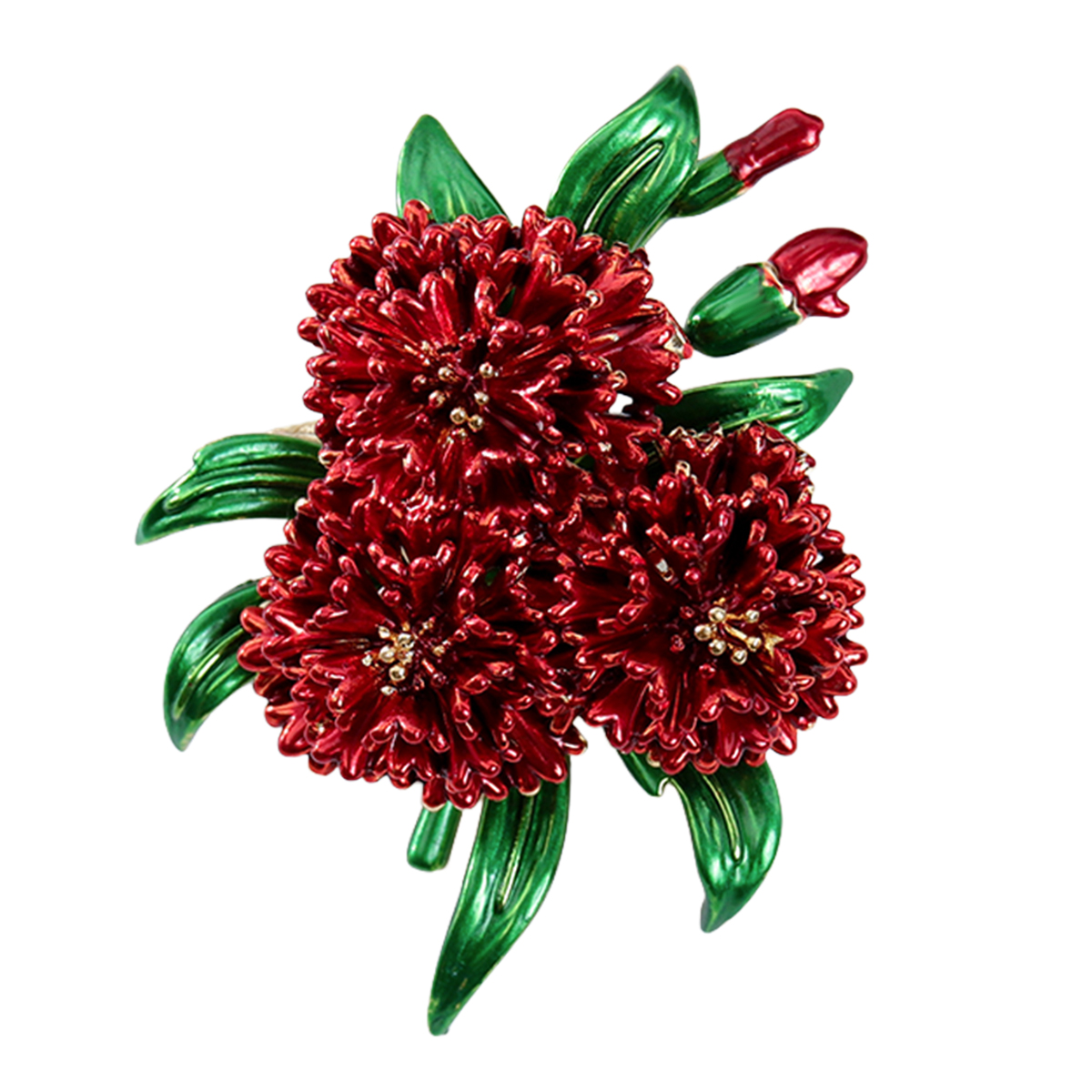 国风珐琅彩石榴花胸针精致烧蓝手工彩绘明制复古宫廷风高档别针饰品胸针胸花brooch and pins for women