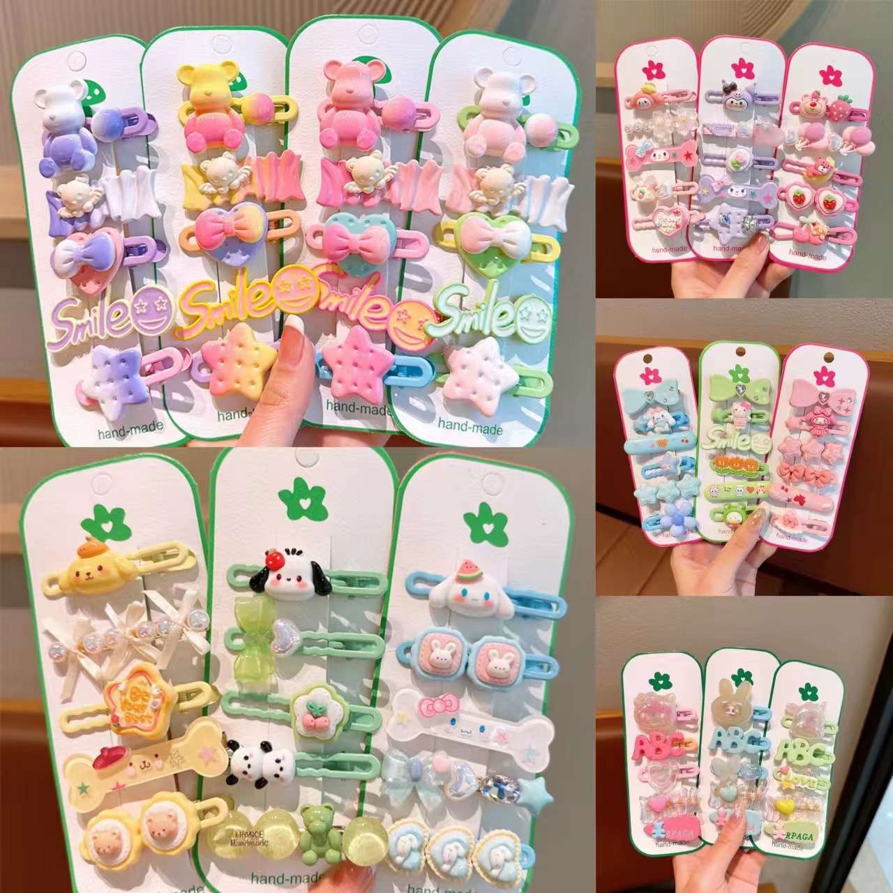 库洛米儿童彩色发夹三丽鸥卡通发卡可爱女童刘海侧边夹碎发鸭嘴夹