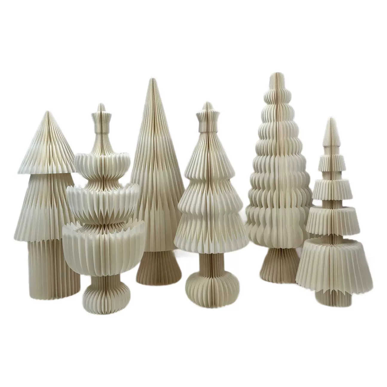 White simple Christmas tree 🎄 ornaments, shopping mall, indoor living room, store, paper home decoration Item Picture