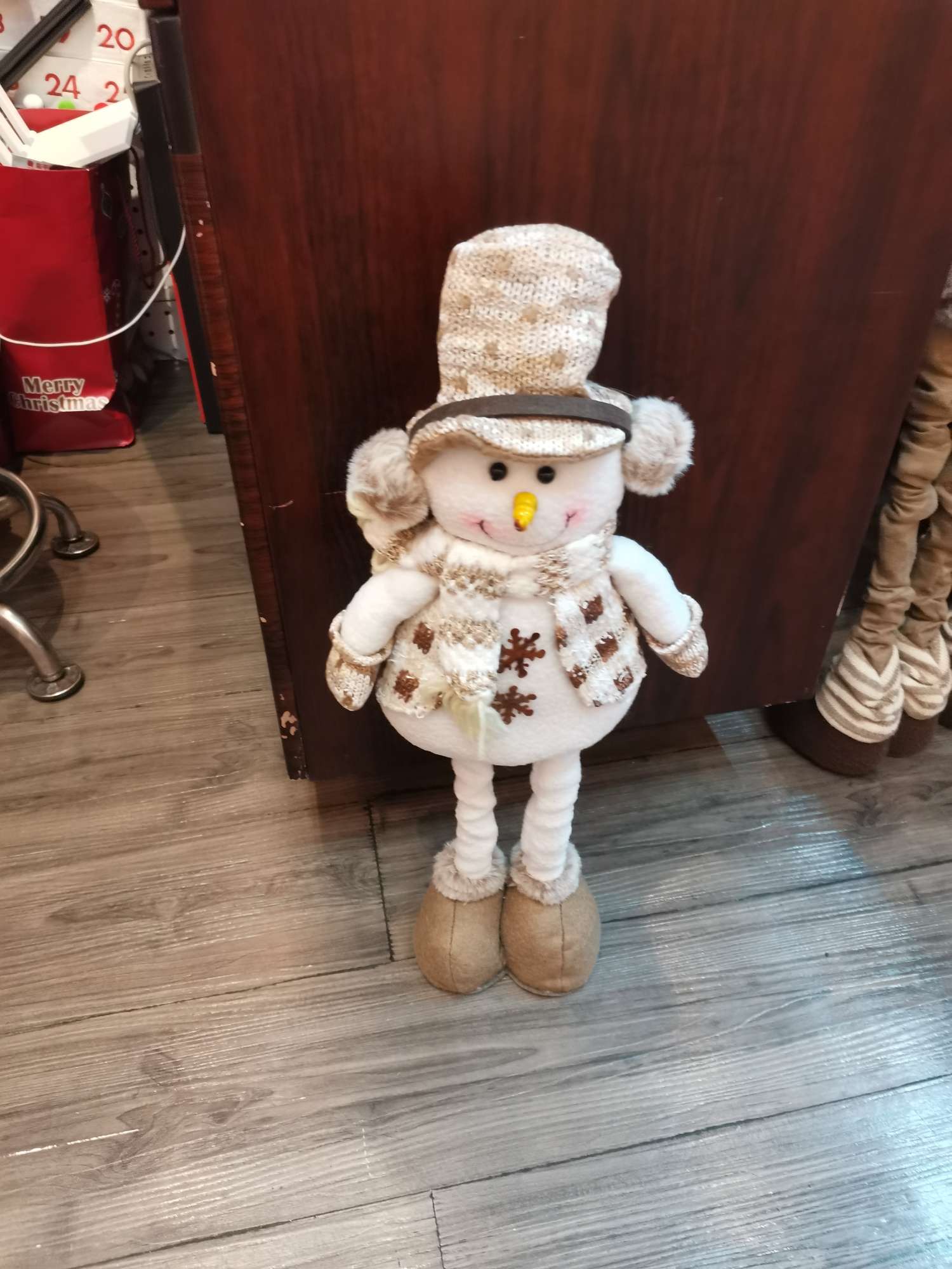 043老人 雪人 麋鹿站姿伸缩款 ，圣诞装饰工艺品细节图