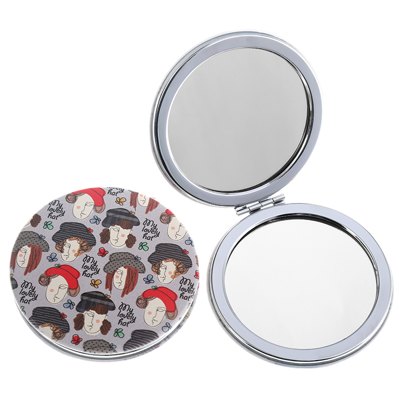 镜子/镜梳/LED化妆镜/防碎镜子/折叠多面镜白底实物图