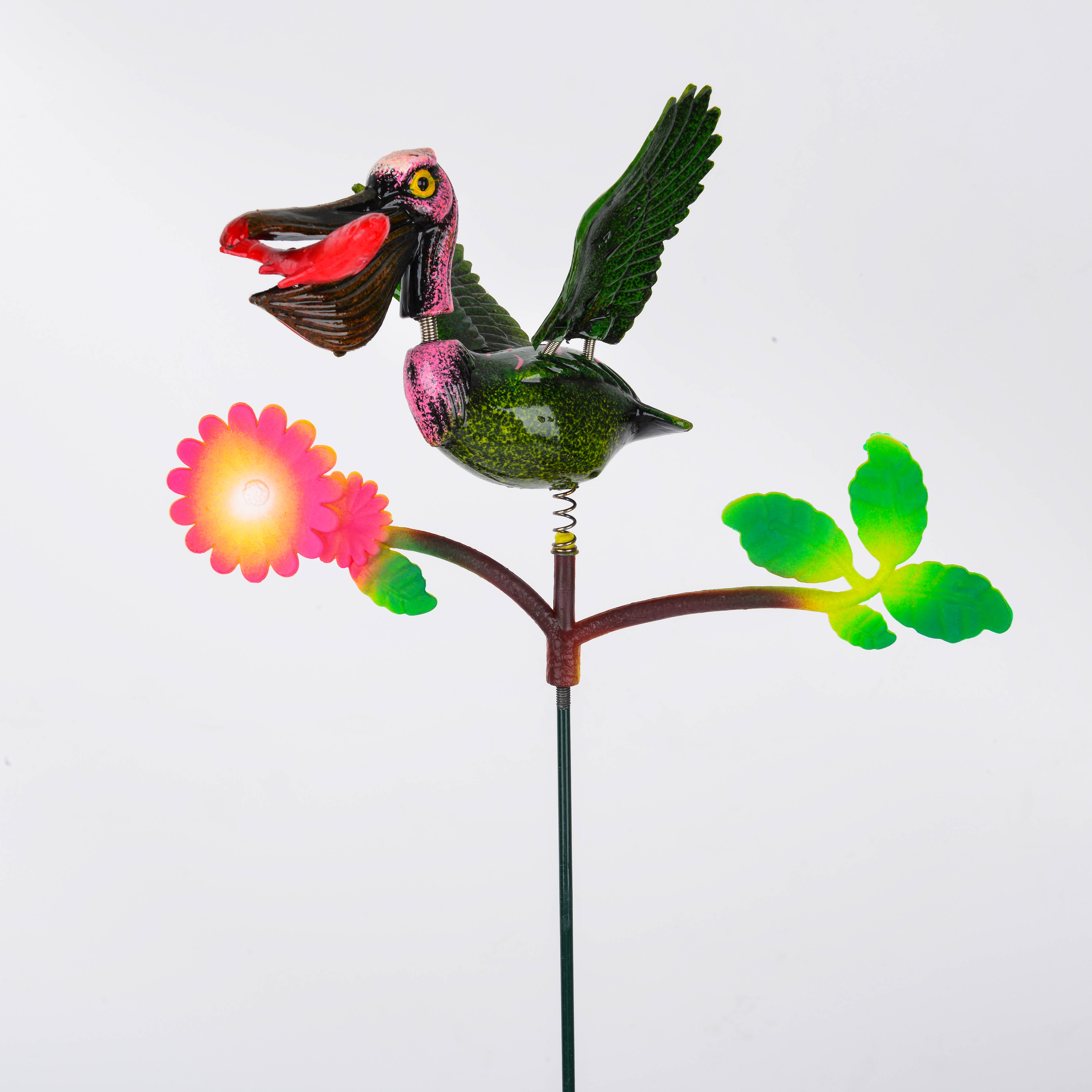 New outdoor branch flower fish pelican garden plug-in garden flower bed decorative handicrafts details Picture