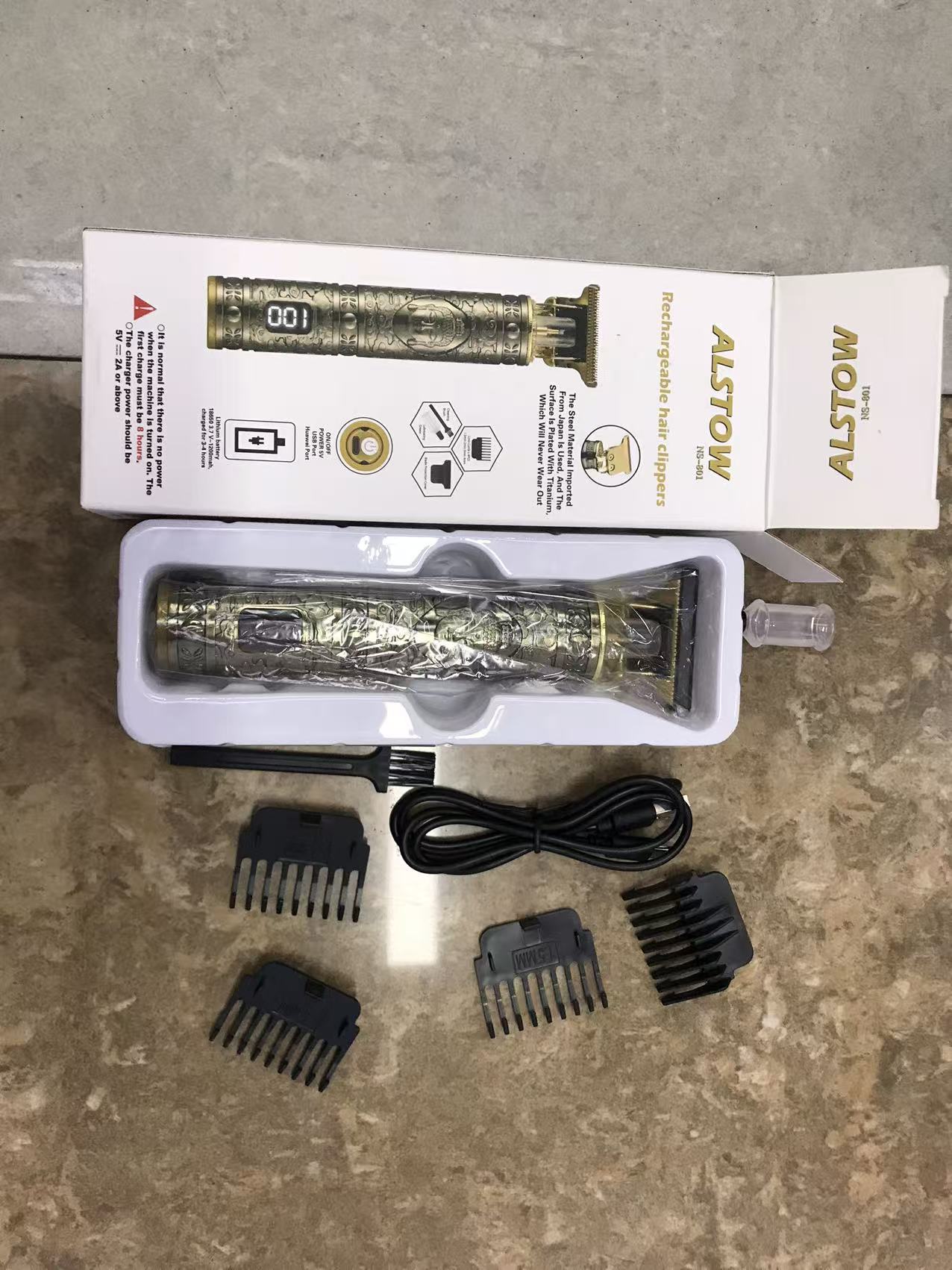 Electric hair clippers, bald shaving razors, shaving razors, American electric clippers, oil heads, engraving and trimming electric clippers details Picture
