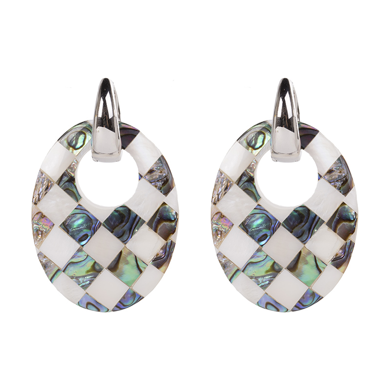 时尚水晶珠子手工编织耳环夸张耳饰多种颜色饰品饰品耳环耳饰椭圆形
