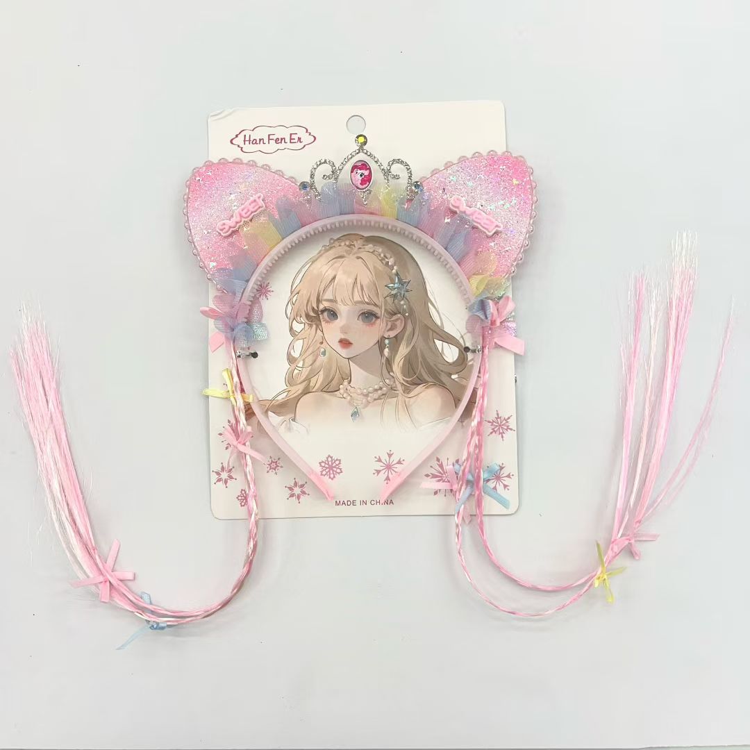 皇冠网纱精灵发冠发饰头饰时尚优雅发饰配饰女款装饰品