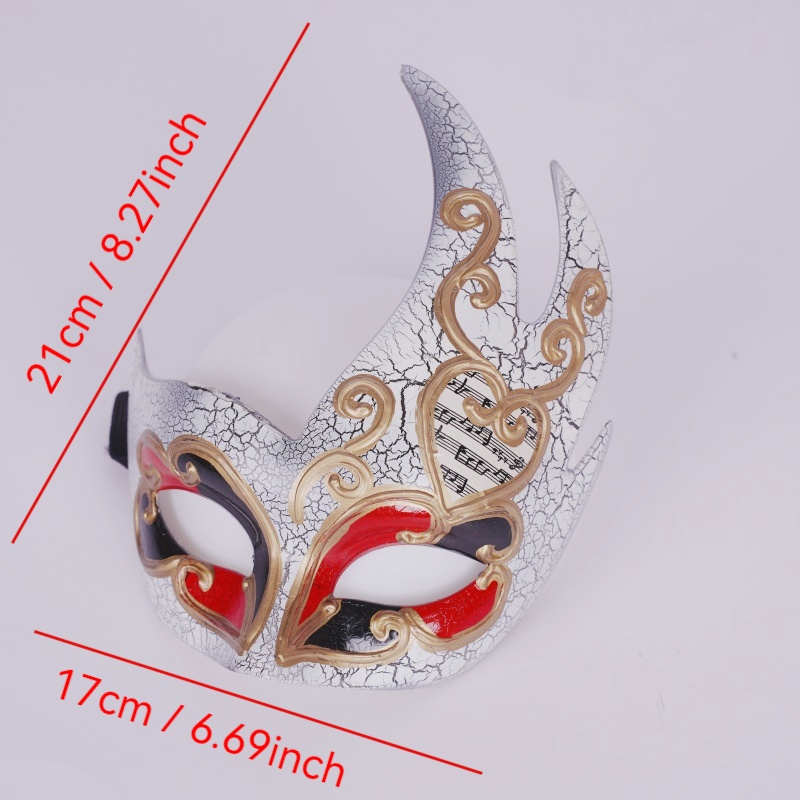 塑料面具公主高档半脸面具蓝色面罩万圣节面具详情9