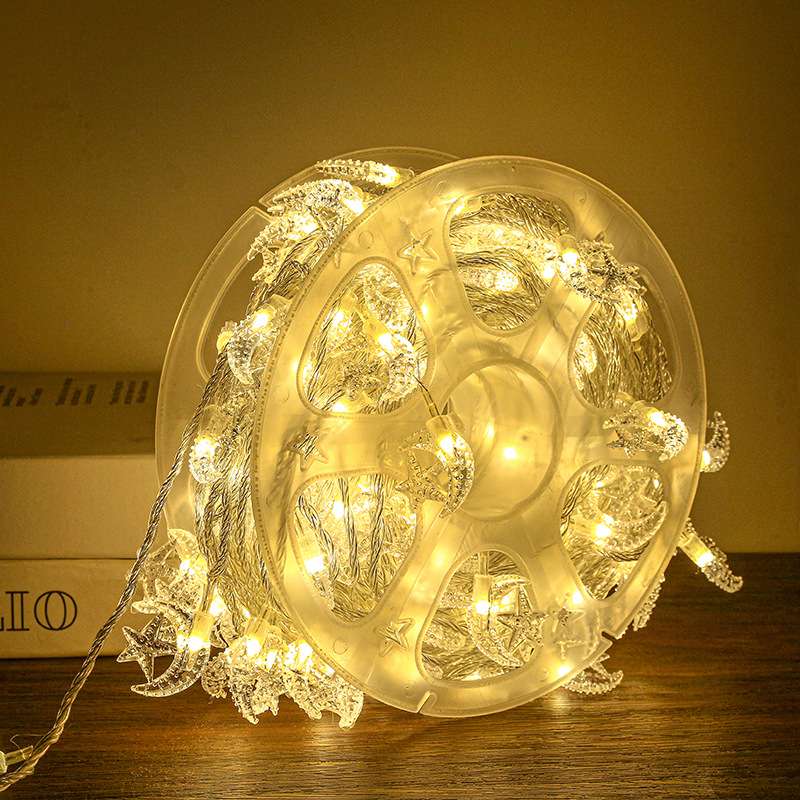 Christmas string lights, round balls, outdoor LED string lights, festival decoration, outdoor lighting, Christmas string lights, string lights, Ramadan style, Eid al-fitr in Arab countries, stars ⭐ moon 🌙🌙🌙🌙🌙 detail image 6