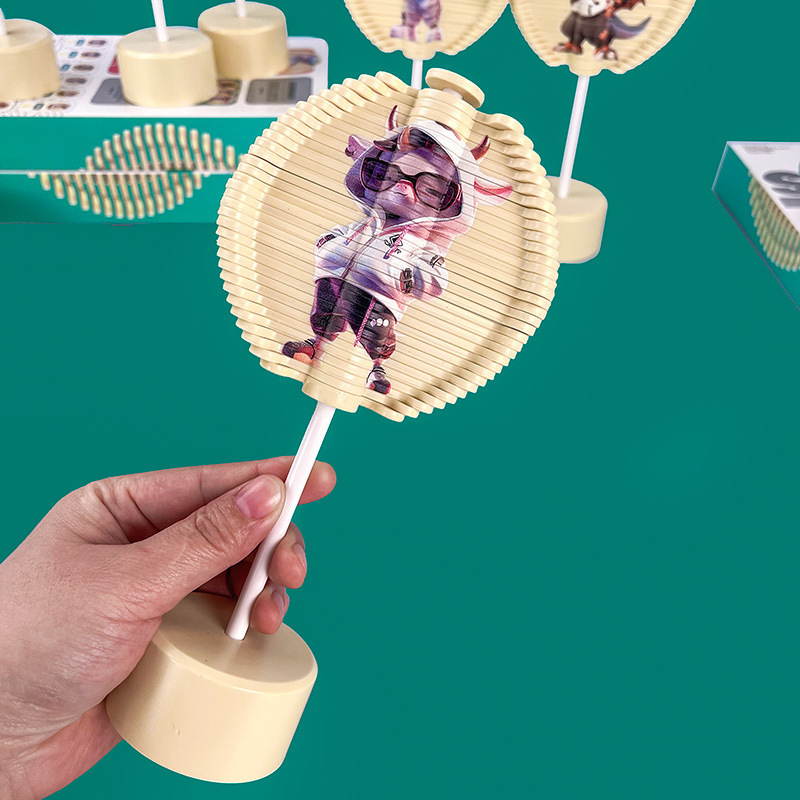 跨境十二生肖旋转脸谱解压棒棒糖儿童玩具益智叠叠乐创意抖音爆款 细节图