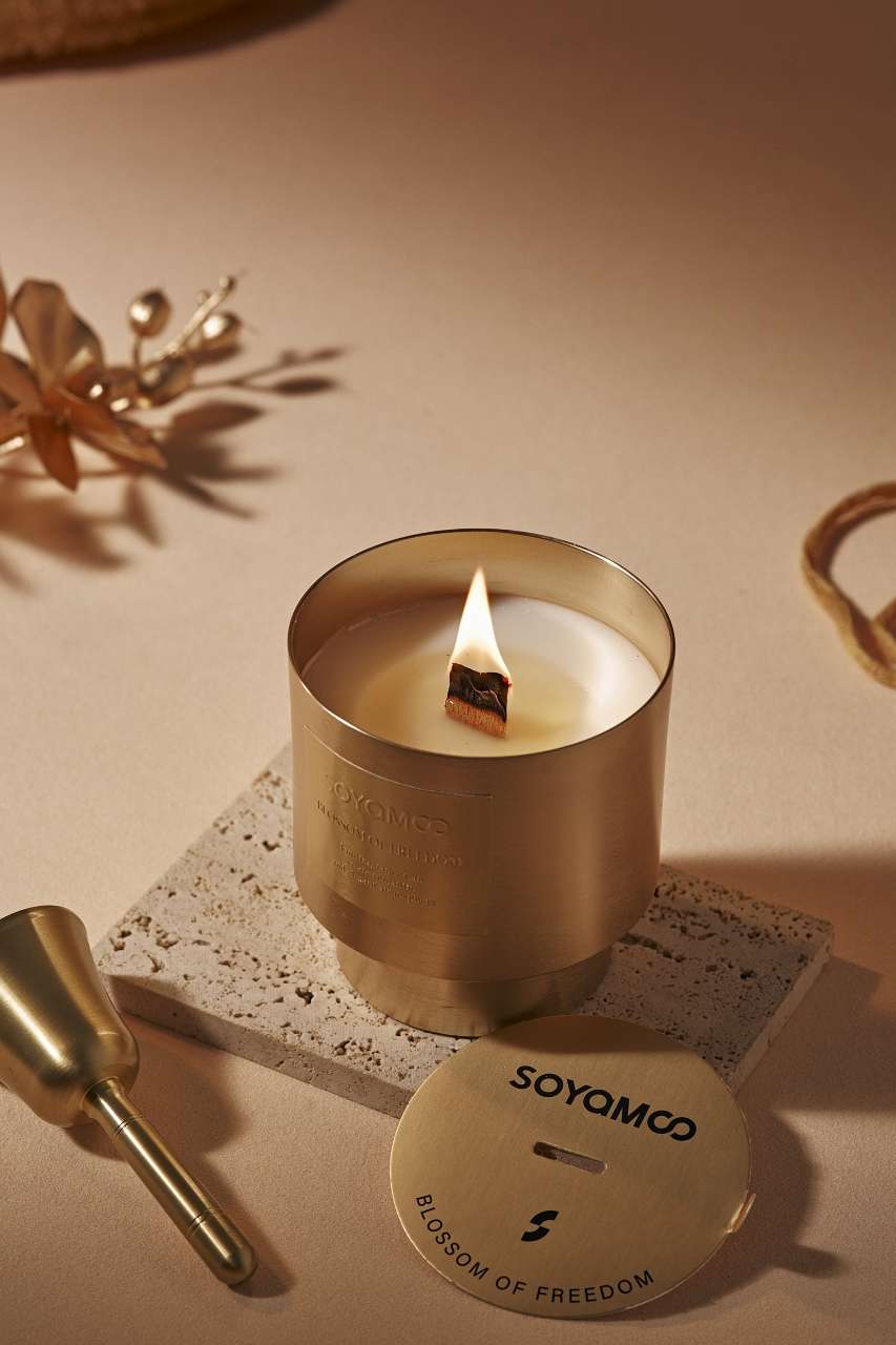 SOYAMOO轻奢金属杯香薰蜡烛，高档香氛摆件饰品香薰详情图2