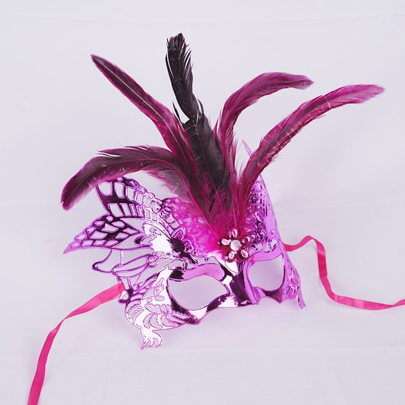 羽毛面具镂空半脸面具万圣节眼罩男士面具