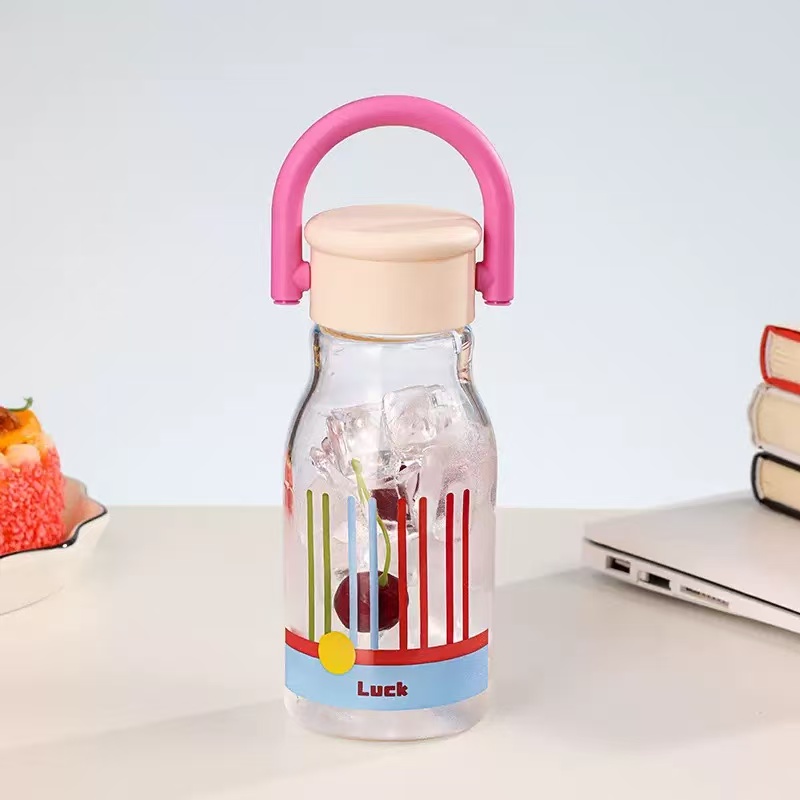 Glass handicrafts, new water cups, high-appearance-level glass cups, large-capacity coffee cups with handles, household, student, niche, personalized, high-quality cups Specification image