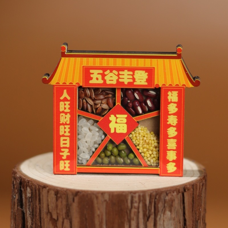 粮食冰箱贴立体三层滴胶国潮文创冰箱贴杂粮磁贴五谷丰登冰箱贴 详情图4