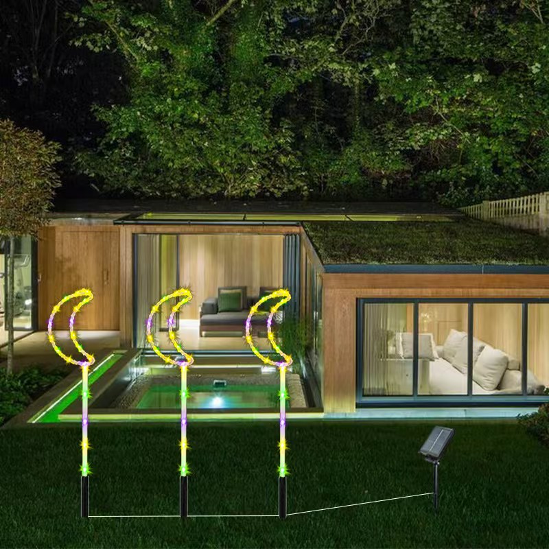 Christmas light strings, spherical outdoor LED light strings, festival decorative lighting light strings, festival atmosphere light strings, light strings, outdoor waterproof solar ground socket lights, Ramadan style, Eid al-Fitr, Arab country light strings, led Specification image