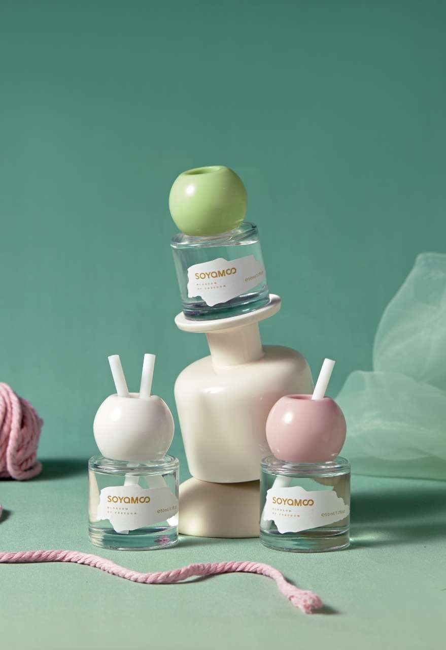 SOYAMOO索苜&西苔色彩小圆瓶车载香薰50ml车用香氛摆件饰品香薰香薰摆件车载香薰详情图2