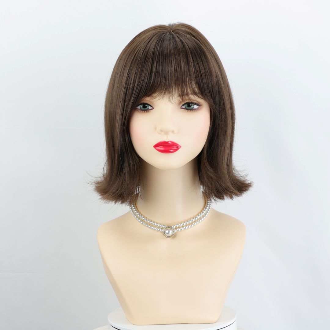 Yiyang Hair accessory, lady's upturned short lolita comic shoulder-length matte high-temperature silk fashionable bob short hair details Picture